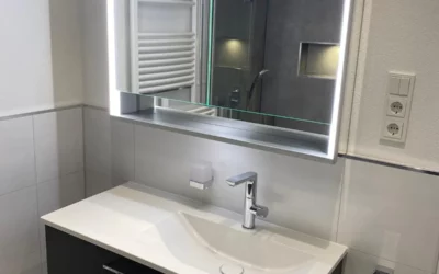 Modernes Duschbad in Betonoptik – Bodengleich & puristisch